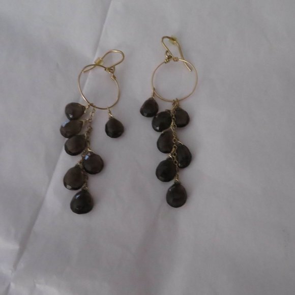 🔥HP🔥 Beaded Drop Dangle Earrings, EUC - Picture 3 of 6
